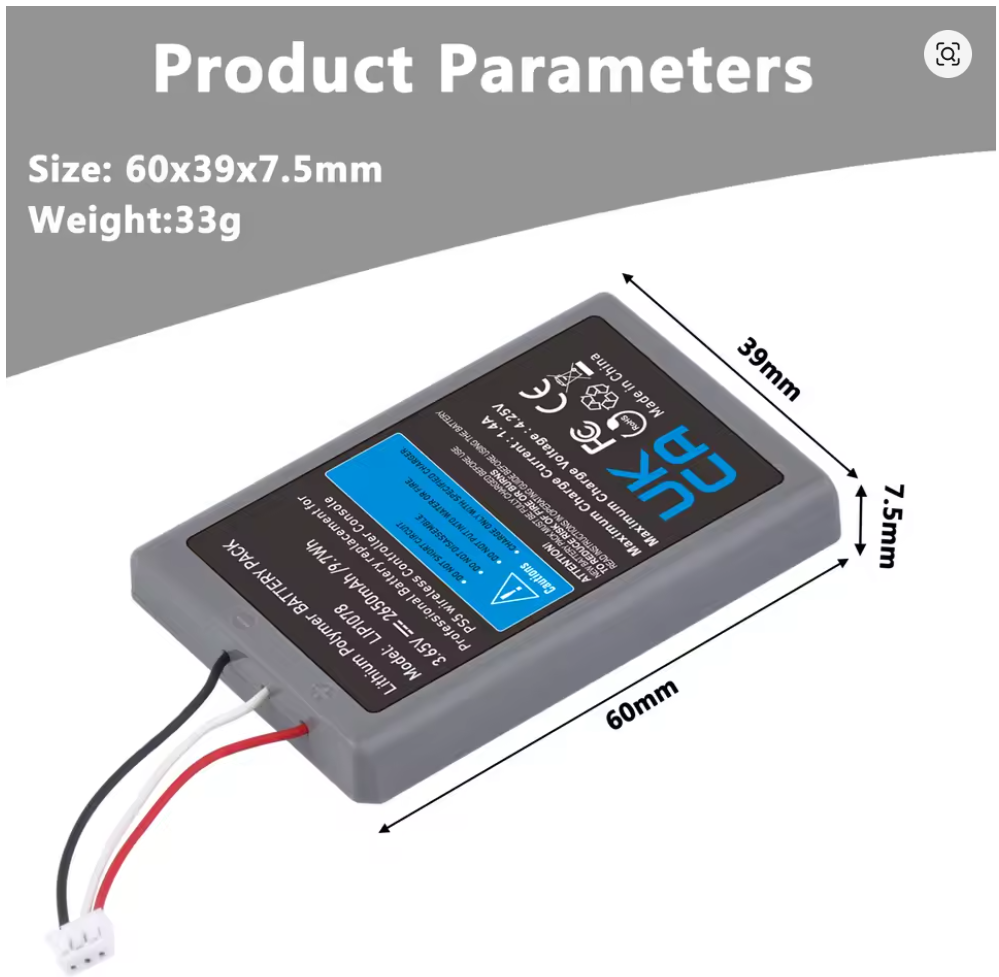 PS5 Controller Battery Upgrade – 2650mAh | DualSense Extended Play